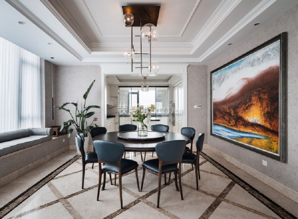 300平米簡歐風格別墅餐廳裝修效果圖