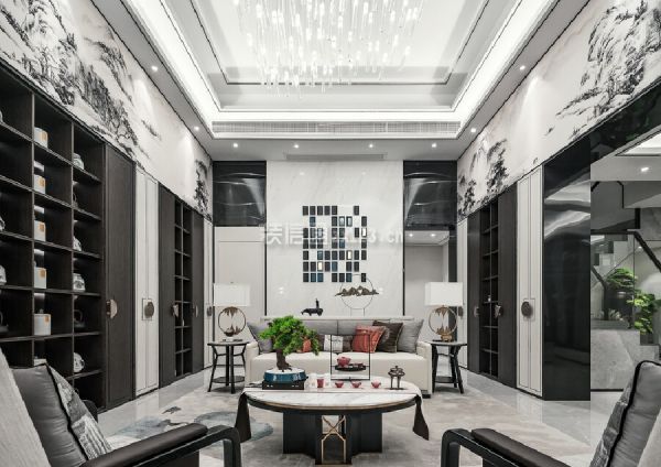 400平米中式風格別墅地下室裝修效果圖